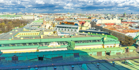 The roof of Lobanov-Rostovsky Palace in St Petersburg