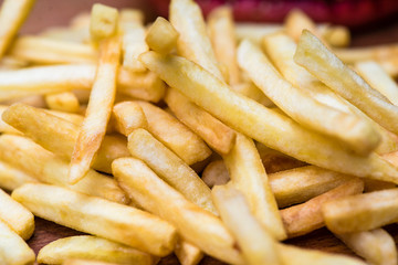 french fries background, closeup shot