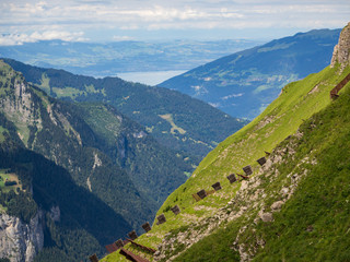 Fototapeta na wymiar vistas desde Männlichen en Suiza verano 2016 OLYMPUS DIGITAL CAMERA