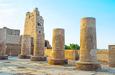 The hypostyle hall of Kom Ombo Temple