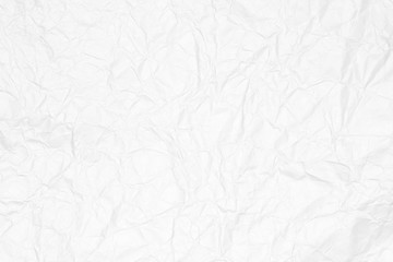 Crumpled white paper texture or paper background for design with copy space for text or image.