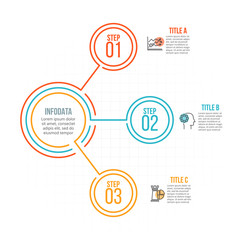 Thin line flat element for infographic.