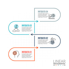 Thin line flat element for infographic.