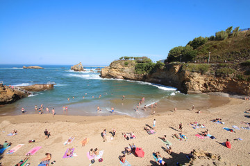 Obraz premium Biarritz (France) / Plage du Port-Vieux