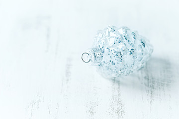 Still life with Christmas glass ornament

