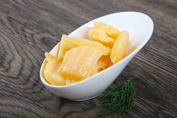 Crunchy parmesan cheese
