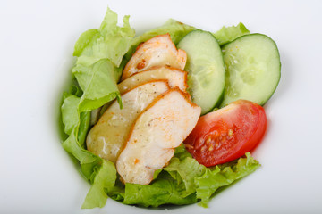 Salad with chicken breast