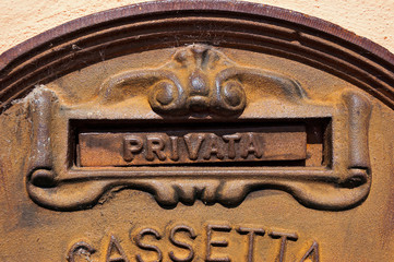 Old and Rusty Italian Mailbox