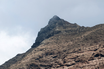 Fuerteventura, Isole Canarie: la cima di una delle montagne di Cofete, una delle spiagge più selvagge dell'isola, il 7 settembre 2016