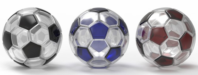 Naklejka premium Soccer ball. 3D illustration. 3D CG.