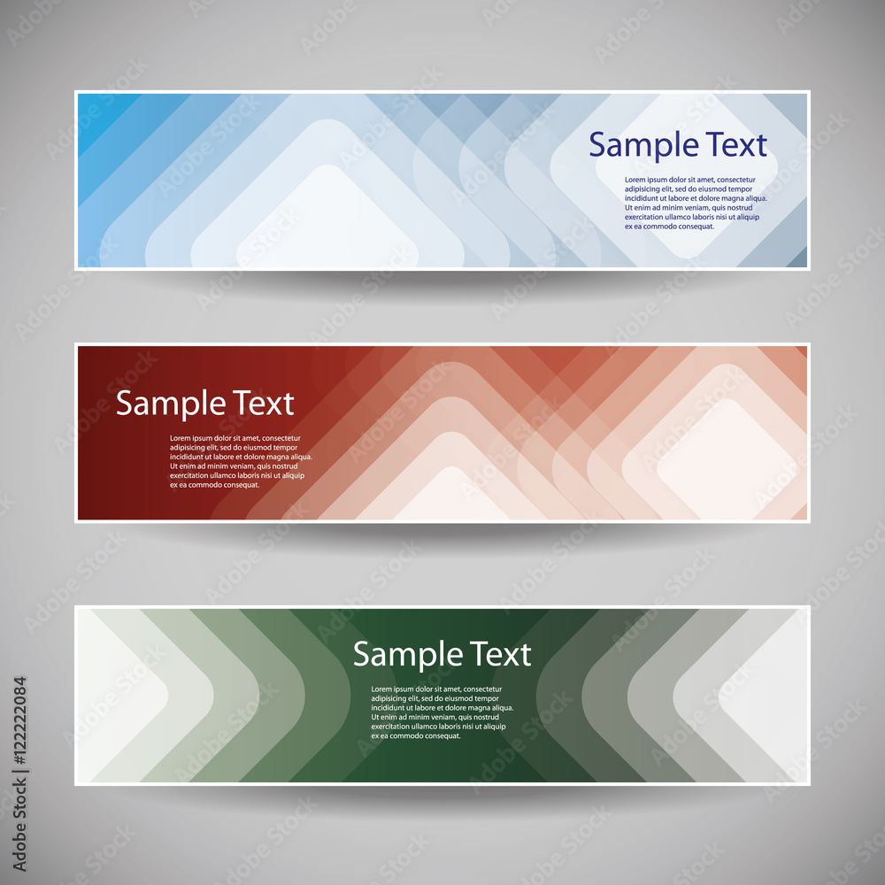 Poster banner or header design with abstract striped pattern