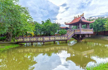 The One Pillar Pagoda in Long An, Vietnam 