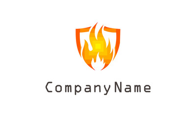 Modern fire logo