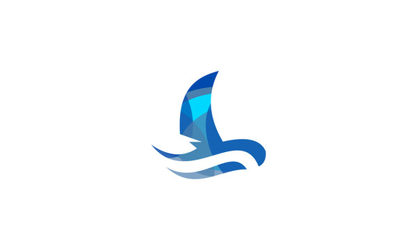 abstract sailboat logo