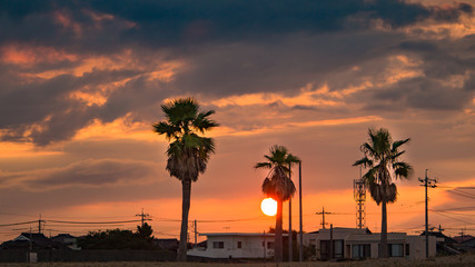 Obraz premium Sunset in Kiwa La Beach