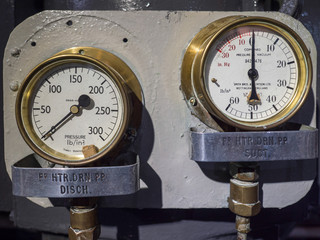 Pressure Dials on HMS Belfast