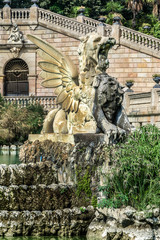 Fototapeta na wymiar Fountain Cascada at Parc de la Ciutadella in Barcelona. Spain.