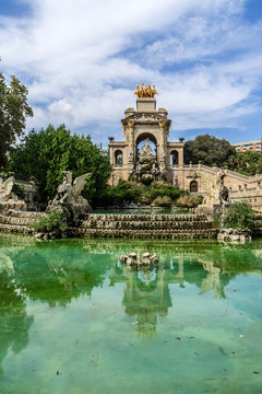 Fountain Cascada at Parc de la Ciutadella in Barcelona. Spain.