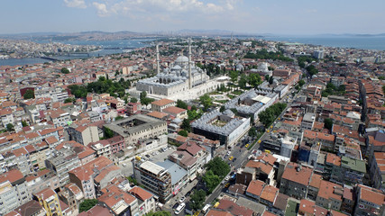 Fototapeta na wymiar Aerial view of the Istanbul historical peninsula