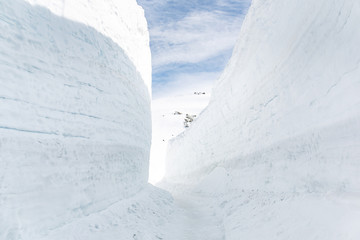 Snow wall at the Tateyama Kurobe Alpine Route