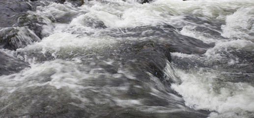 Swift moving water