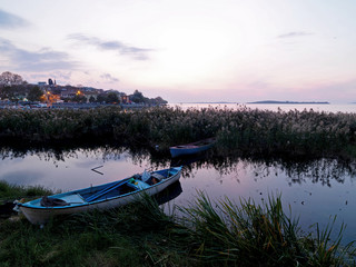 Gölyazı lake at Bursa city on sunset