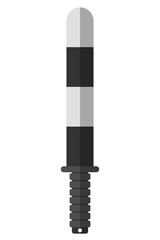 Vector illustration of traffic police stick on a white backgroun