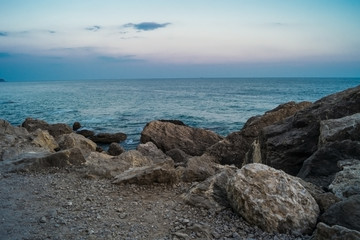 Fototapeta na wymiar Rocky shore of the Black Sea