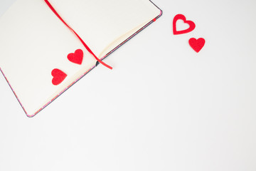 Romantic notes mockup template