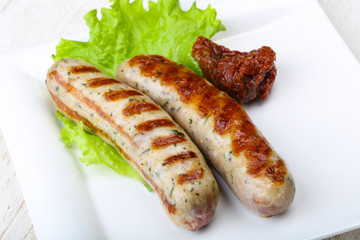 Grilled sausages