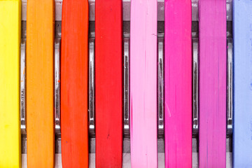 Obraz premium Bunch of square colorful pastel chalks in a box closeup