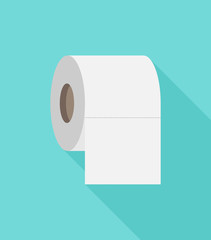Toilet paper flat icon. Modern flat icon vector