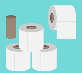 Toilet paper flat icon. Modern flat icon vector set