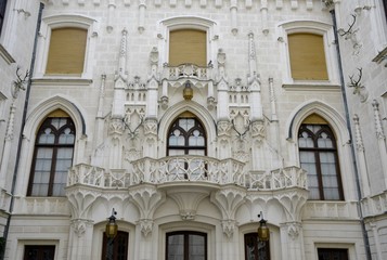Fototapeta na wymiar Architecture from Hluboka nad Vltavou castle 