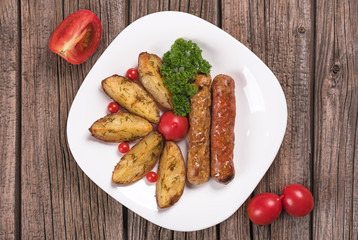 Delicious grilled wieners