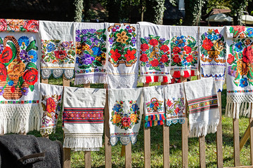 Traditional Romanian folk embroidery. Bistrita-Nasaud area.