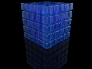 3D Cubes. 3D illustration. 3D CG.
