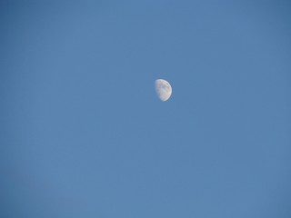 Mond am blauen Himmel