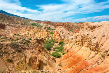 Fototapeta premium Dancing in the canyon Tale, Kyrgyzstan.