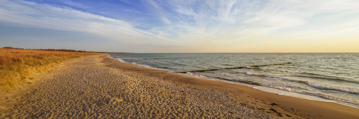 Abendstimmung am Ostseestrand  - Mecklenburg-Vorpommern - Banner | Hintergrund