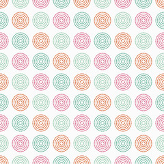 Seamless vector decorative background with dotted rings. Print. Cloth design, wallpaper.