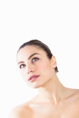 Fototapeta premium Beautiful woman posing against white background