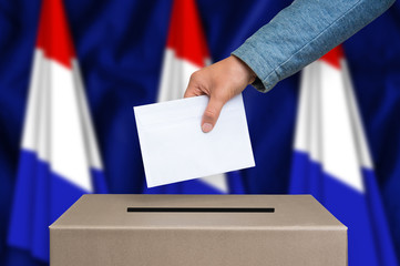 Election in Netherlands - voting at the ballot box