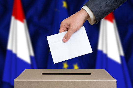 Election in Netherlands - voting at the ballot box