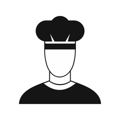 Cook icon in simple style on a white background vector illustration