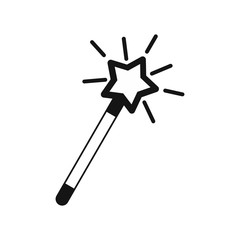 Magic wand icon in simple style on a white background vector illustration