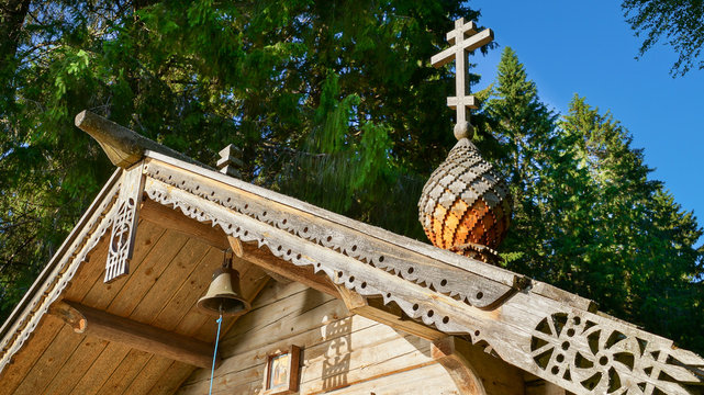 the wooden dome of the church at uusi valamo