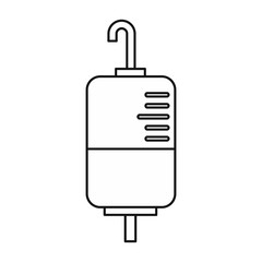 Drop counter icon in outline style on a white background vector illustration