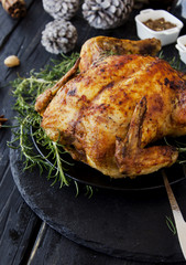 Baked chicken for Christmas or New Year