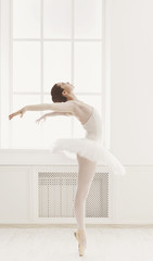 Beautiful ballerine dance in ballet position © Prostock-studio